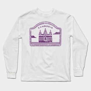 Cambodia - Purple Print Edition Long Sleeve T-Shirt